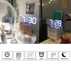 Despertador Digital Relógios de parede Pendurar relógio Snooze Tabela Calendário Termômetro Eletrônico