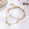 Anklets Summer Anklet 1PCS/Set For Womens Alloy Pearl Number 8 Sexy Boho Beach Foot Chain 2022 Fashion Jewelry Gift Sandals Accessories Marc