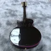 Guitarra eléctrica púrpura, 22 trastes, diapasón de madera de rosa, cuerpo de madera de caoba, hecho en china