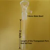 DHL 14mm Male Clear Pyrex Smoking Glass Bowl with 2inch to 4.5inch Downstem Filter Funnel Nails Joint For Bong Water Pipe