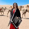 Moda kadın leopar baskı kaşmir eşarp cep kış panço şal seyahat battaniye eşarpları pashmina echarpe mujer bufanda x8277425