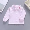 Geborenes Baby Mädchen Kleidung Baumwolle Spitze Tops Hemd Stickerei Schmetterling Baby Bluse Mädchen Strickjacke Säugling Kleinkind Mädchen Kleidung 210713