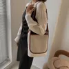 HBP White Tote Package Splicing Canvas Bucket Bag Female Summer Large Capacity Bags Latest Women Purse Shoulder Messenger Purses