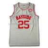 Full embroidery Bayside Slater #23 Morris #25 Gray Basketball Jersey Cheap Retro College Jersey XS-6XL