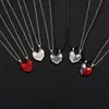 2pcs/set Lovers Heart Pendant Jewelry Magnetic Couple Necklace for Women Men valentine's gift