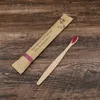 Eco Friendly Bamboo Toothbrush Hotel Travel Flat Handle Bamboo Charcoal Bristles Soft Gingiva Protection Kraft Packaging