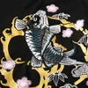 Summer Men T Shirt Koi Embroidery New Chinese Style O-Neck Cotton Tees Men's Short Sleeve Streetwear Fashion Casual T-shirt T200224