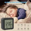 Electronic Table Snooze Alarm Calendar Kids Bedside clock with Backlight Home Temperature & Indoor Humidity Battery 210310