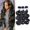 Mèches brésiliennes Body Wave naturelles Non Remy, extensions de cheveux naturels, couleur noire naturelle, trames de 3/4 pièces, 100 g/pièce