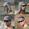 Chapéus ao ar livre Verão UPF50 + Chapéu de Sol para Mulheres Homens Quick Seco Gancho Loop Loop Preto Gaitor Cover Long Wide Brim Caminhadas Pesca