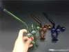 2 pièces brûleurs à mazout en verre gros serpent coloré épais comme des tuyaux en verre bong verre tabac conduites d'eau pour fumer narguilé tuyau