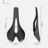 Ingen logo Fullständig kolfiber Cykel Saddle Road MTB Bike Seat Black Matt Kudde Cykling Tillbehör