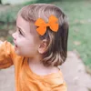 20 Renkli Şerit Katı Saç Yaylar Kızlar Için Klip Ile Firkete Saç Klip El Yapımı Ilmek Şapkalar Çocuk Saç Aksesuarları En Iyi Hediye