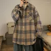 long plaid wool coat