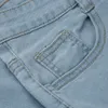 Крутые короткие джинсы улица мужская молния карманные джинсовые брюки хлопчатобумажные многокомнатные шорты разорванные модные трусики мужская одежда 210713