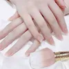 FSHIONデザインバレエ棺偽の爪フランチェリーの純粋な色のフランスのバレリーナフルカバーFalse Nail DIYマニキュアチップ24PCS /セット再利用可能なプレス