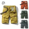 2021 Printemps Été Hommes Cargo Shorts Coton Coupe décontractée Camouflage Denim Short Casual Pantalon Vêtements Social Cargo Court X0601