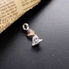 Slovecabin 925 Sterling Silver Colorful Zircon Pendant Charms For Women DIY Bracelet Arrival Christmas Beads Jewelry Making
