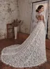 Vestido Vintage Lace Boho Wedding Dress detachable long sleeve 2022 Robe Sexy beach Bridal Beach Summer Wedding Gowns Open Back