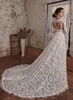 Vestido Vintage dentelle Boho Robe de mariée détachable à manches longues 2022 Robe Sexy plage mariée plage été robes de mariée dos ouvert