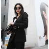 Spring And Autumn Women's Office Suit V-Neck Green Two-Piece Sets Female Blazer Girly Elegant Temperament Pantsuit Setup Ladies 211105