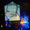 Blå Grön Vit Multicolor Outdoor Yellow Solar Lampor 12m 100LEDS LED Light String Fairy Christmas Party Solars Garden Lampa D2.0