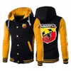 Moletom com Hoodies Moletons Unisex Abarth Impressão Outono Esporte High Street Confortável Harajuku Baseball Uniforme Casaco de Algodão Masculino