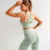 Nuove signore camouflage fitness collant senza soluzione di continuità T-shirt reggiseno sportivo maglia tuta in tre pezzi Y0625