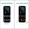 40W 8 Ports USB LED Display QC3.0 2.4A Schnellladung für iPhone 12 Pro Max Samsung Xiaomi Huawei Autotelefon-Ladegerät