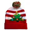 Led Christmas Knitted Hats Kids Baby Moms Winter Warm Beanies Pumpkin Snowmen Crochet Caps Halloween party hair accessories ZWL120