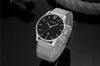 Marque de luxe Curren Simple Fashion Style Casual Military Quartz Hommes Montres Ultra-Thin Full Steel Holle Clock Date Montre-Bracelet Q0524