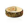 Bohemia Crystal irregular stone color Bangle Bracelet lovers flannelette with colored stones bracelets