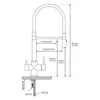 Küchenarmatur für sauberes Wasser mit Sprüher, Schwanenhals, herunterziehbarer Spültischmischer aus massivem Messing, 360-Grad-Drehung, 3-Wege-Wasserfilterhähne 210724