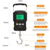 75Kg10g Pesatura elettronica 50Kg5g Display digitale LCD Bilancia a gancio appeso con nastro di misurazione per viaggi di pesca7424990