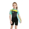 Kız 2.5mm Yüzme Giyim Çocuklar Kısa Dalış Takım Kız Sıcak Neopren Wetsuit Derin Su Sıcaklık Mayo UV Koruma Mayo Şnorkel Dalgası Takım