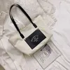 Shopping Tote Big Bag Женские 2021 Новый Модный Корейский стиль Универсальные Студенты Холст Сумка Ins Internet Знаменитости Большая Емкость Покупки