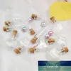 10 adet / grup Kalp / Tüp / Kare / Su Damlası / Xo / Düz / Çiçek / Yıldız Mix Şekli Mini Cam Şişelerle Clear Cork Stoper Tiny Flakon Kavanozları