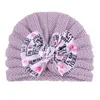 Haaraccessoires Zoete babykleding baby meisje jongen winterbrei beannie bloem bowknot warme pet haak hoed gebreide hoed tulband