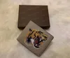 Fashion Men Animal Short Wallet Leather Black Snake Tiger Bee Wallets Women Purse Wallet Card Holders Purses With Original Box JN8257W