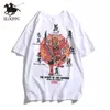 Style chinois impression Harajuku coton hommes T-Shirt Hip Hop Streetwear mode décontracté col rond t-shirt hommes de haute qualité 210225