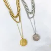 Brincos de colar de jóias de aço inoxidável Design de cadeia multicamada Bohemian INS Estilo de alta qualidade Prova de alergia a mulheres para mulheres