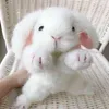 Hög nivå kvalitet plysch kanin fylld djur kanin leksak simulering levande baby dockor för barn leksaker barn heminredning 210728