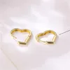 Simple love peach heart 18k gold plated Ear Cuff earrings fashion style gift fit women DIY jewelry earring