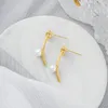 Stud 2021 corée Simple mignon argent broche délicat Baroque Imitation perle cravate boucles d'oreilles pour femmes fille mode bijoux accessoires