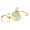 Natuurlijke edelstenen steen parfum fles ketting etherische olie diffuser hanger tijger oog amethists hart vorm sieraden