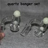 Fumar Terp Surper Quartz Banger com conjunto de comprimidos de mármore de vidro 10mm 14mm 45 90 pregos para cachimbos de bongos acessórios