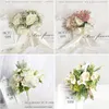 Wedding flowers Bridal Bouquets Bride Hand Holding Silk Flower party Supplies