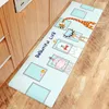 Mattor JM Japanese Kitchen Mat Waterproof Oilsäker matta PVC Läder Anti-Fatigue Carpet Non-Slip slitstemtent