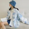 Damen Jacken Mantel für Frauen 2021 Herbst Kleidung Koreanische Stil Tie-gefärbte Top Lose BF Hong Kong Denim Fashion Rac