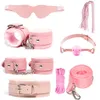 Adult Fun Toy Sm Seven Piece Set Plush Leather Binding Couple Auxiliary Long Love Products JDA7